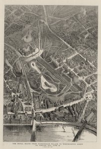 La Ruta Real desde el Palacio de Buckingham hasta la Abadía de Westminster en el Día del Jubileo, 21 de junio